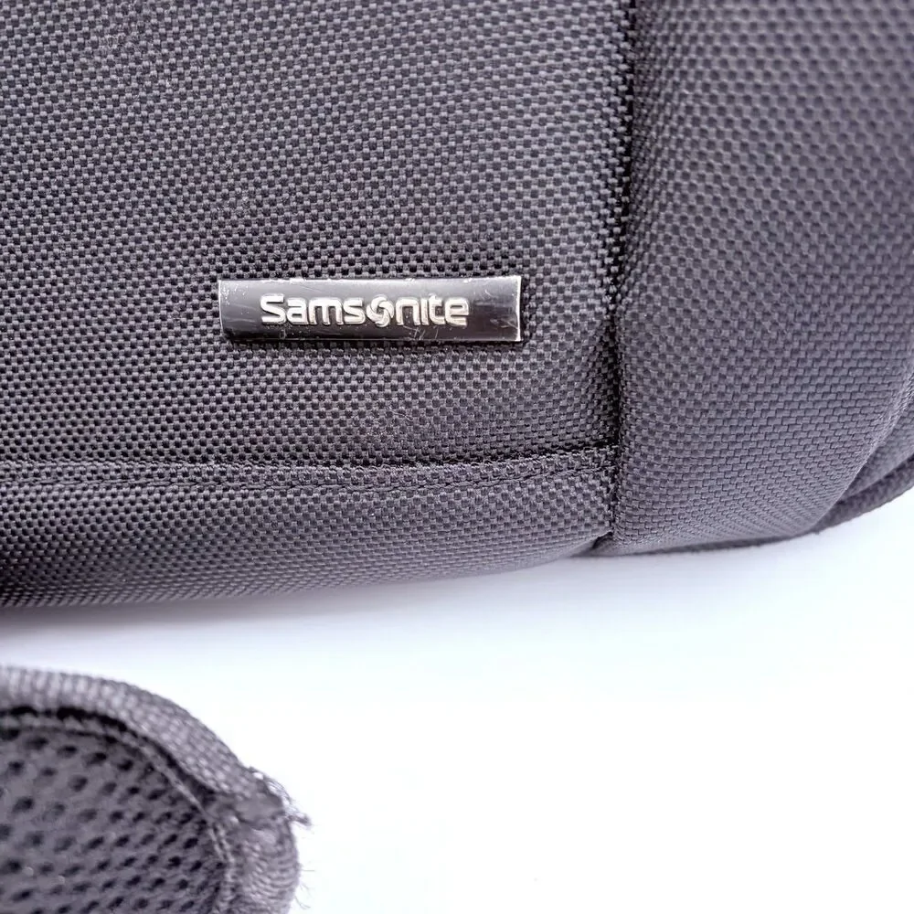Samsonite Expandable Black Laptop Briefcase Bag Shoulder Strap Padded Softshell
